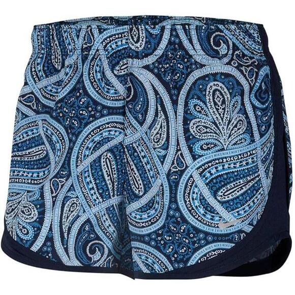Nike Shorts NWT Tempo Red/Blue Paisley Running Athletic Dri-Fit Women's XS - Picture 1 of 3